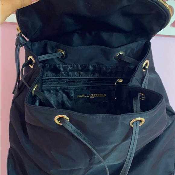 NWOT Karl Lagerfeld Paris black backpack - Picture 4 of 16